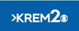 The logo for KREM 2, a CBS affiliate station, on a blue background.