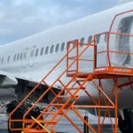 Boeing 737 MAX aircraft grounded on tarmac after blowout