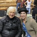 Gerry Spence seated beside Lisa Benedetti at The Ranch in Dubois, Wyoming.