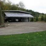 Barn where Bill Munich sought shelter after calling 911 during a shooting incident in Skagit County, Washington