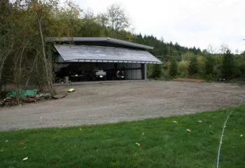 Barn where Bill Munich sought shelter after calling 911 during a shooting incident in Skagit County, Washington
